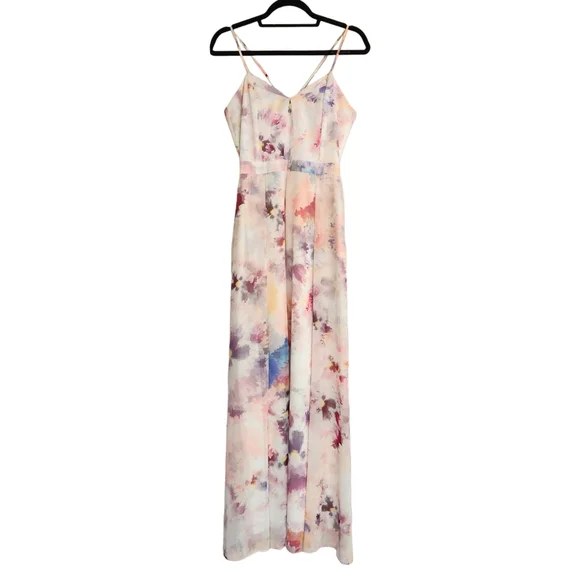 HUNTER BELL New York Maxi Gown Dress - Multicolor Watercolor Print - Picture 1 of 8